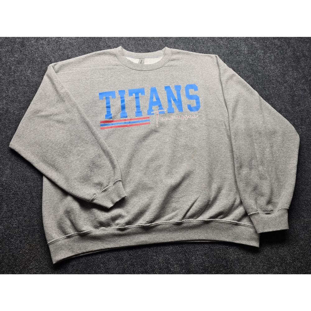Vintage Tennessee Titans NFL Gildan Football Grey Sweatshirt Crewneck 2XL